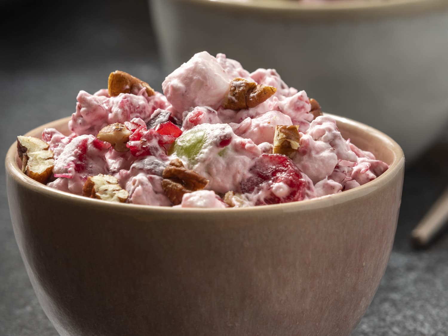 Creamy Cranberry Salad with Fruit and Nuts