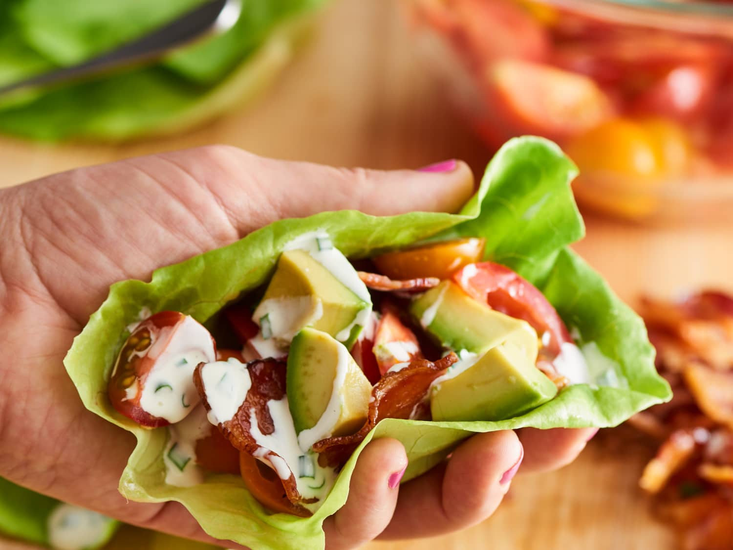Blt Lettuce Wraps With Avocado Kitchn