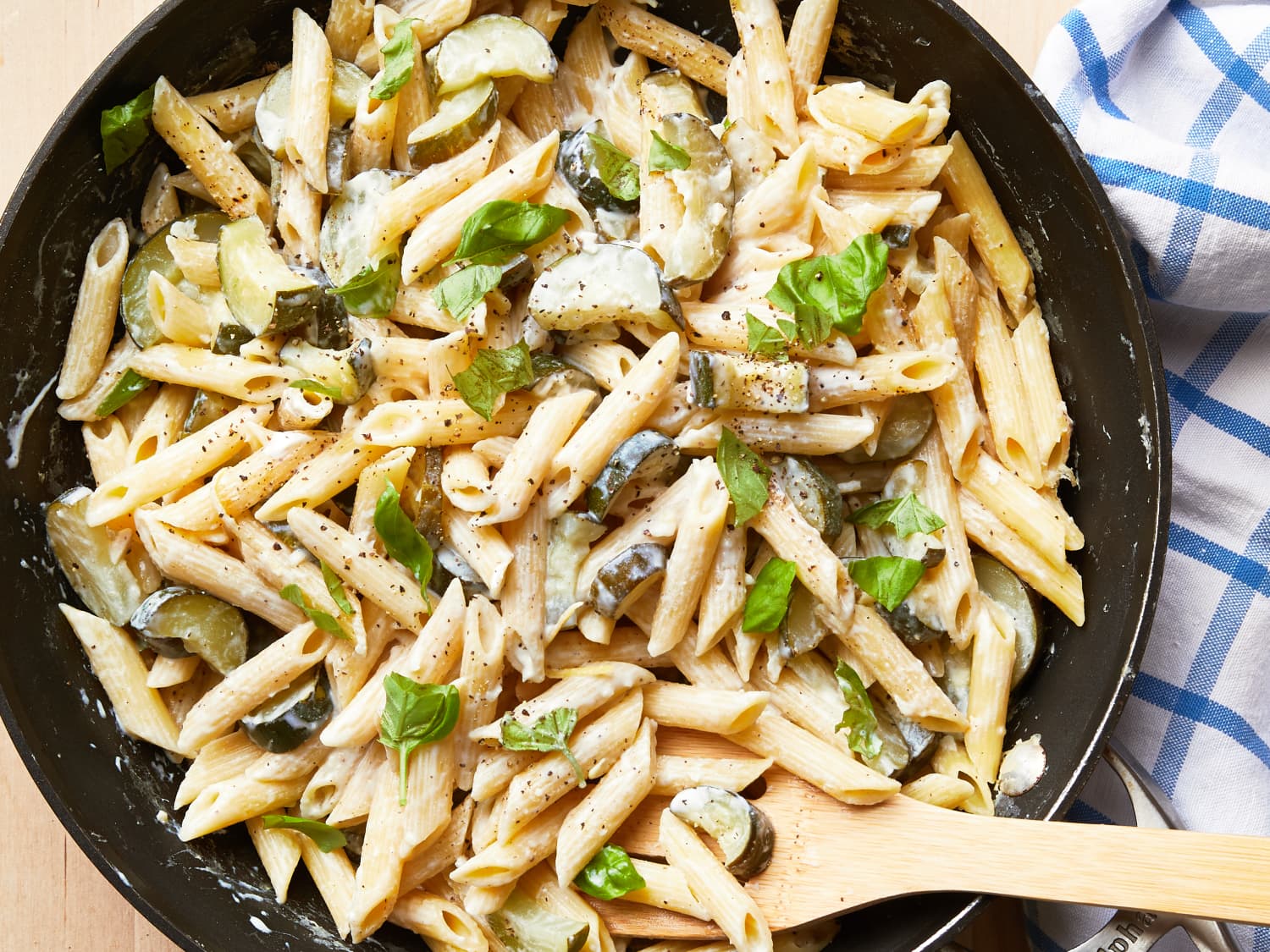 One Pot Creamy Zucchini Pasta Kitchn