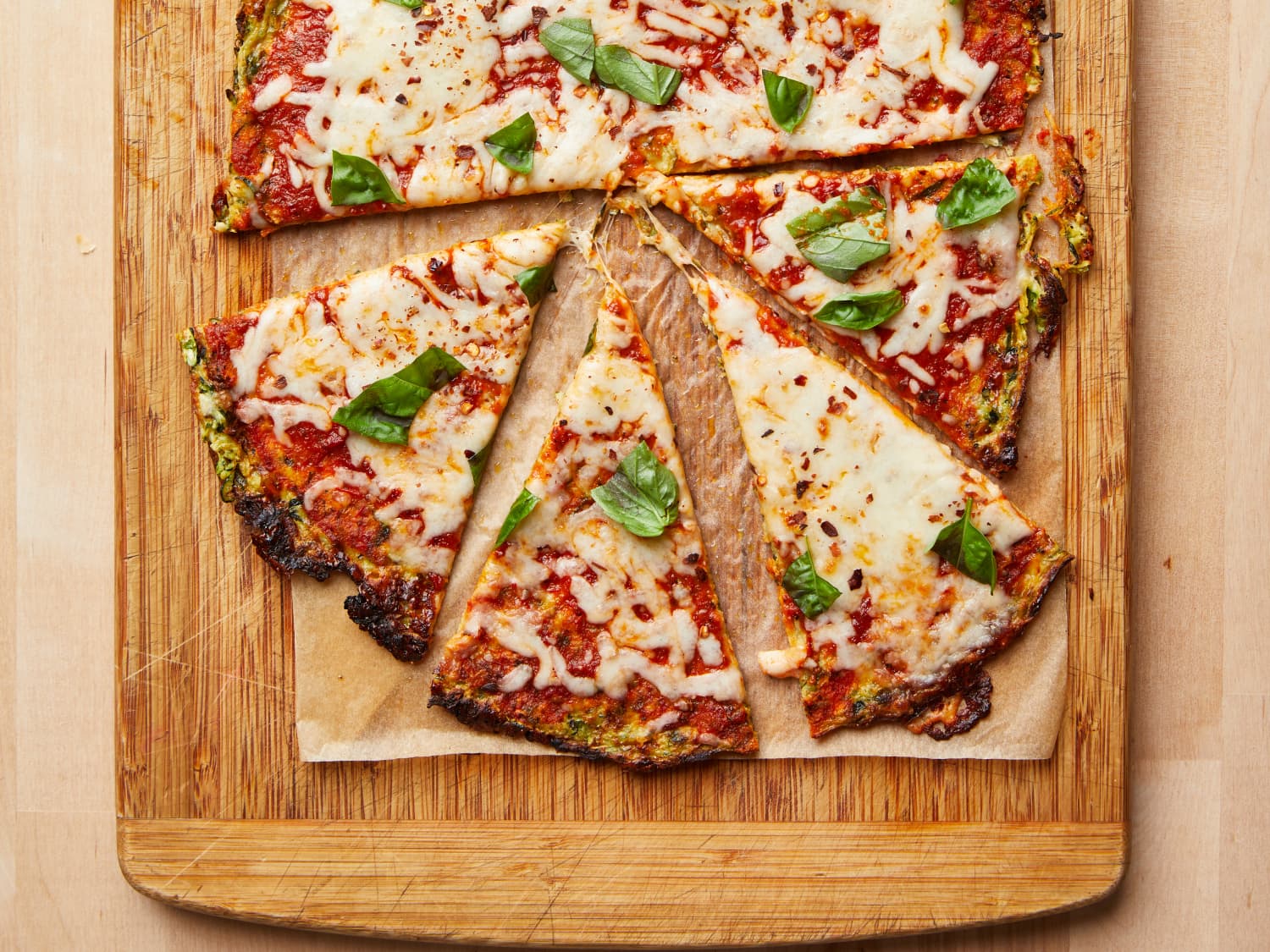 The Best Crispiest Zucchini Pizza Crust Kitchn Besides being low in carbs, cauliflower is also much higher in fiber, vitamin c, vitamin k and potassium. zucchini pizza crust