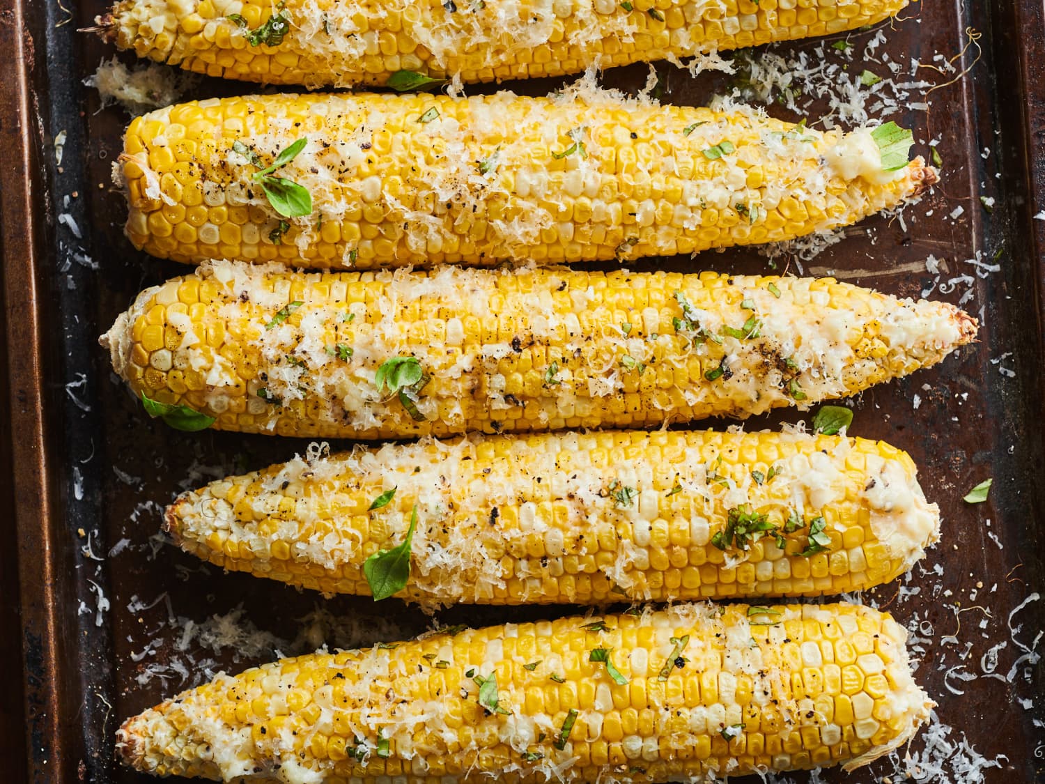 Oven-Roasted Parmesan Corn On The Cob | Kitchn
