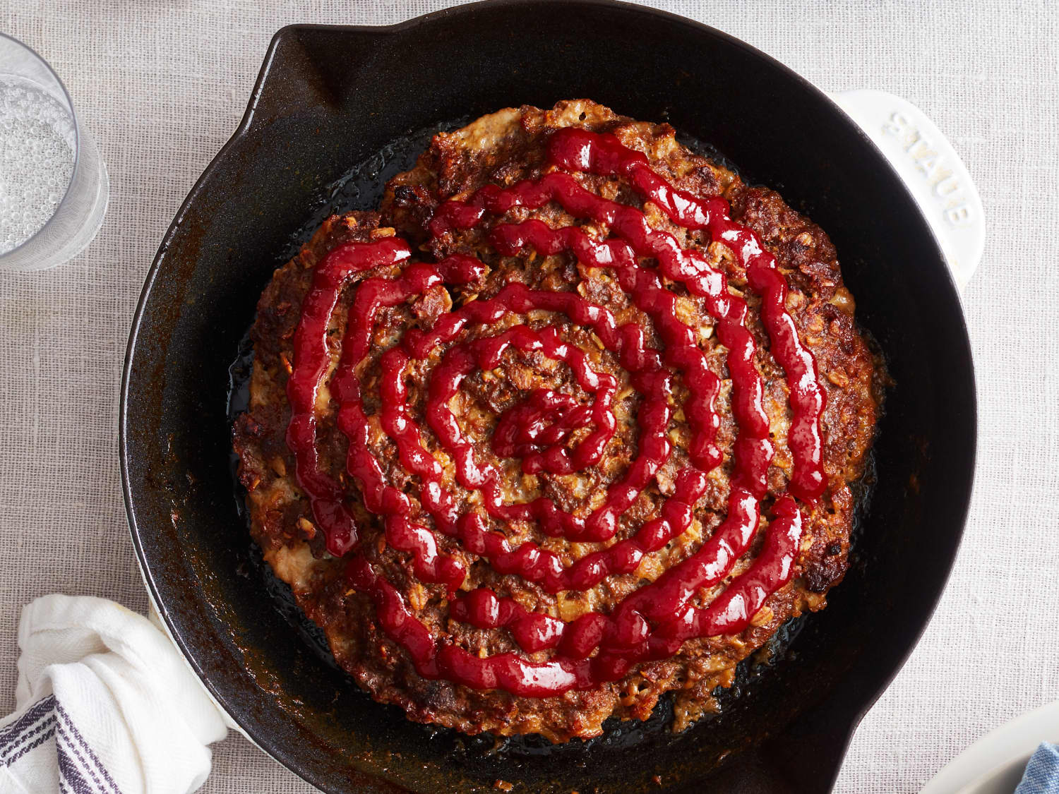 Honey Mustard Meatloaf in Lodge Cast Iron Loaf Pan 