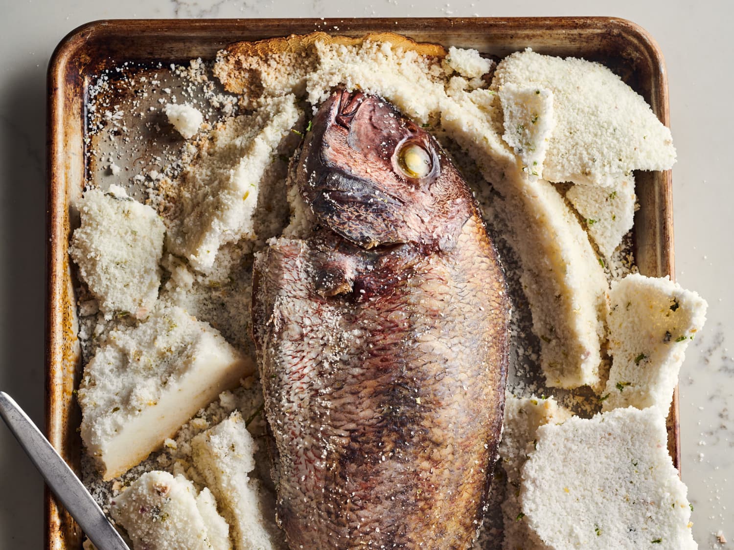 salt-crusted red snapper recipe and temps