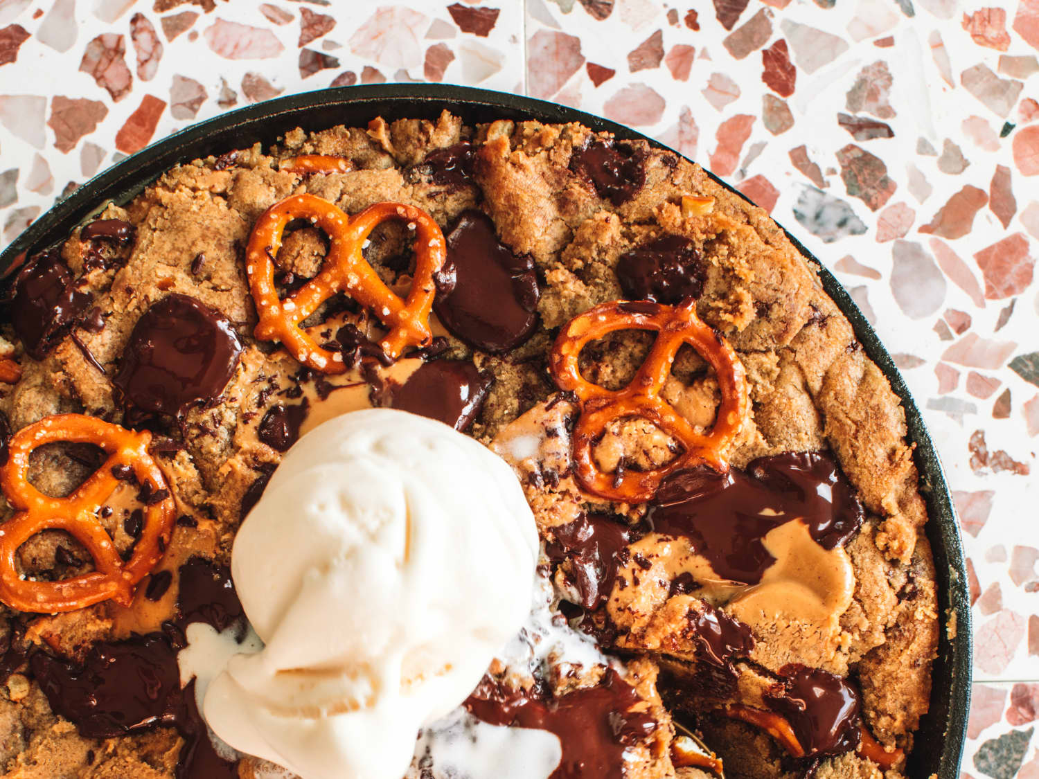 The Ultimate Candy Skillet Cookie - Just a Taste