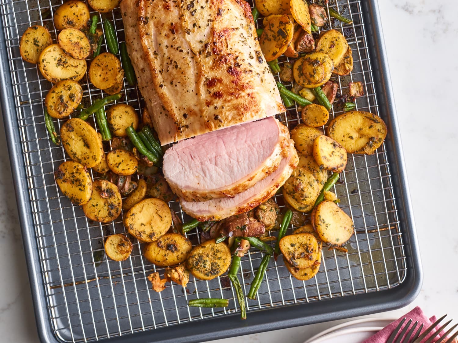 Trader Joe S Pork Loin And Herb Potatoes Dinner Idea Kitchn