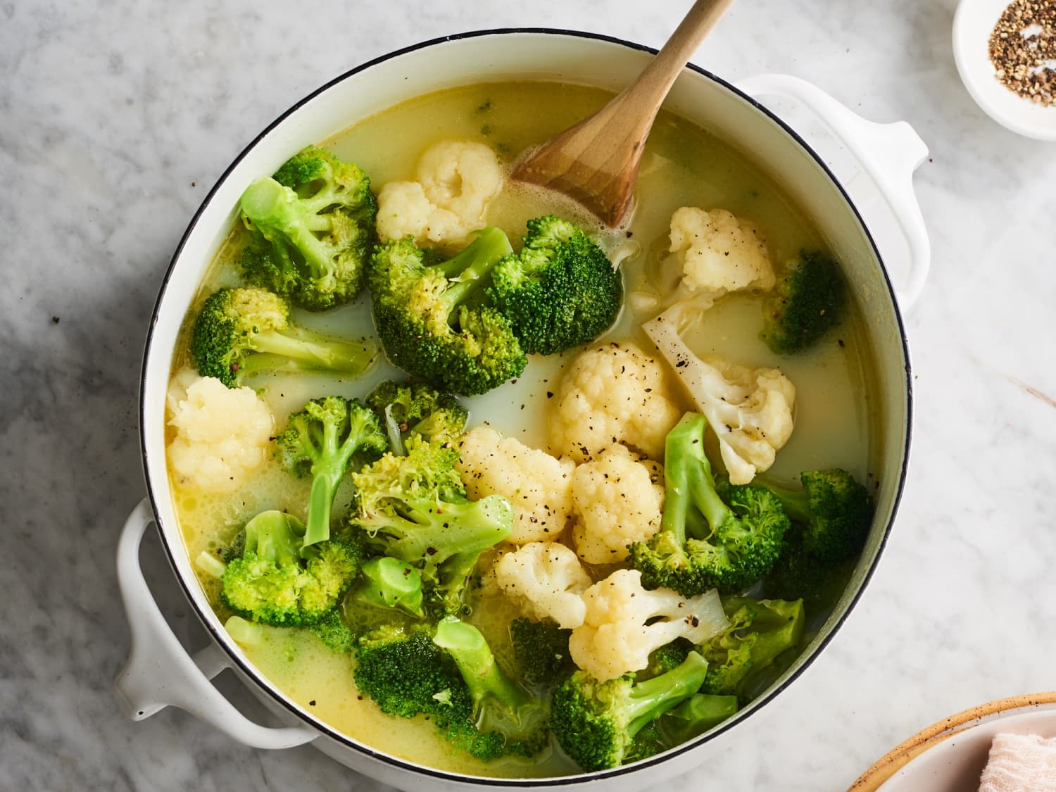 Garlicky Butter Bath Broccoli And Cauliflower | Kitchn