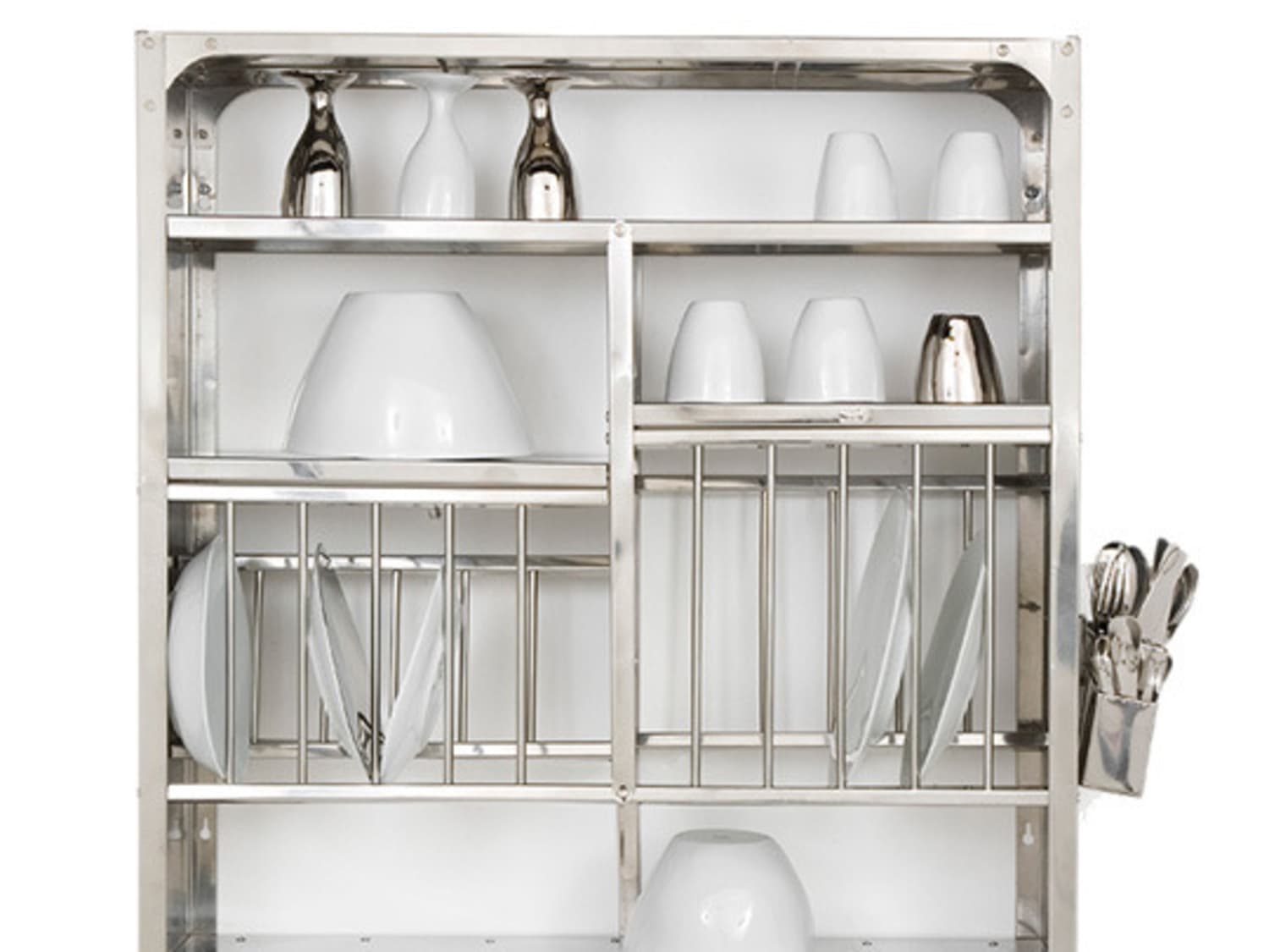 Space-Saving Solution: Stainless Steel Wall-Mounted Dish Rack for Small  Kitchens