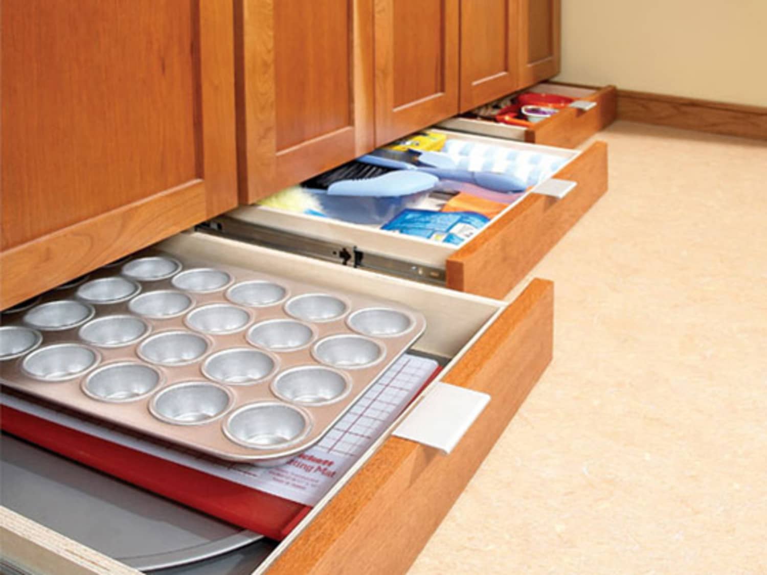 Drawers Under the Cabinets! DIY Extra Kitchen Storage