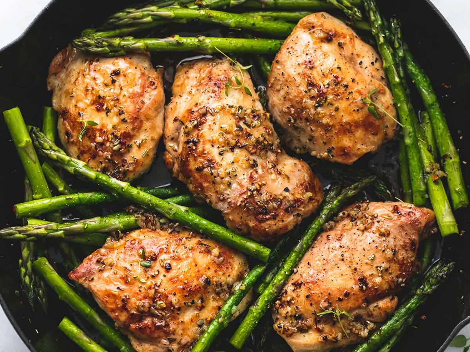One Pan Garlic Chicken Asparagus Creme De La Crumb Kitchn We are passionate about food, coffee, and people. one pan garlic chicken asparagus