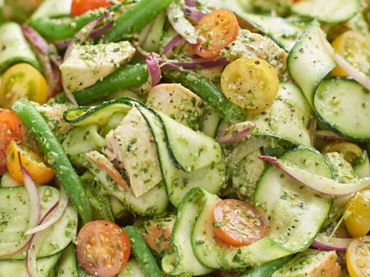 Chicken And Veggie Pesto Salad Kitchn