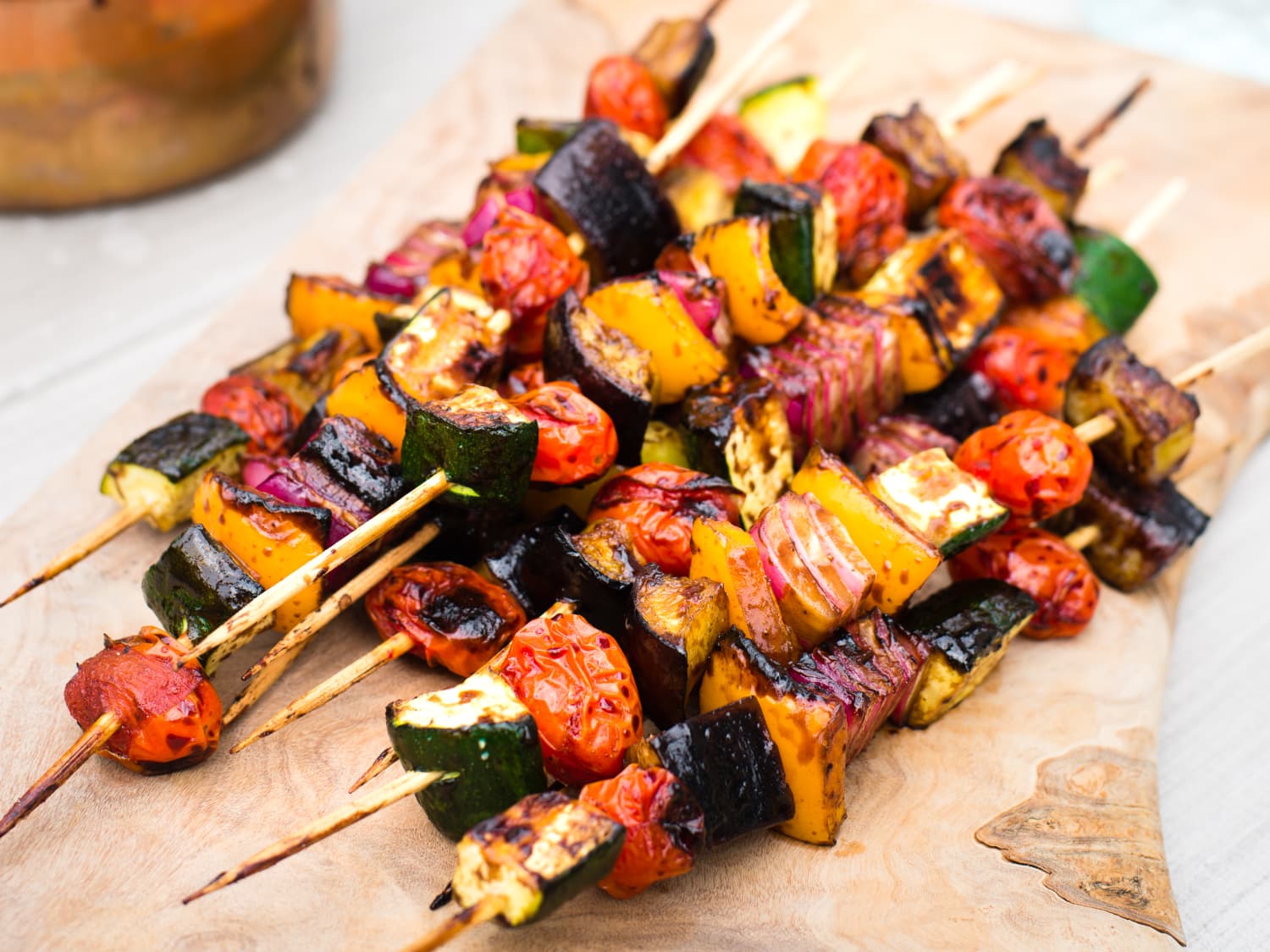 Recipe Easy Balsamic Glazed Grilled Vegetable Kebabs Kitchn