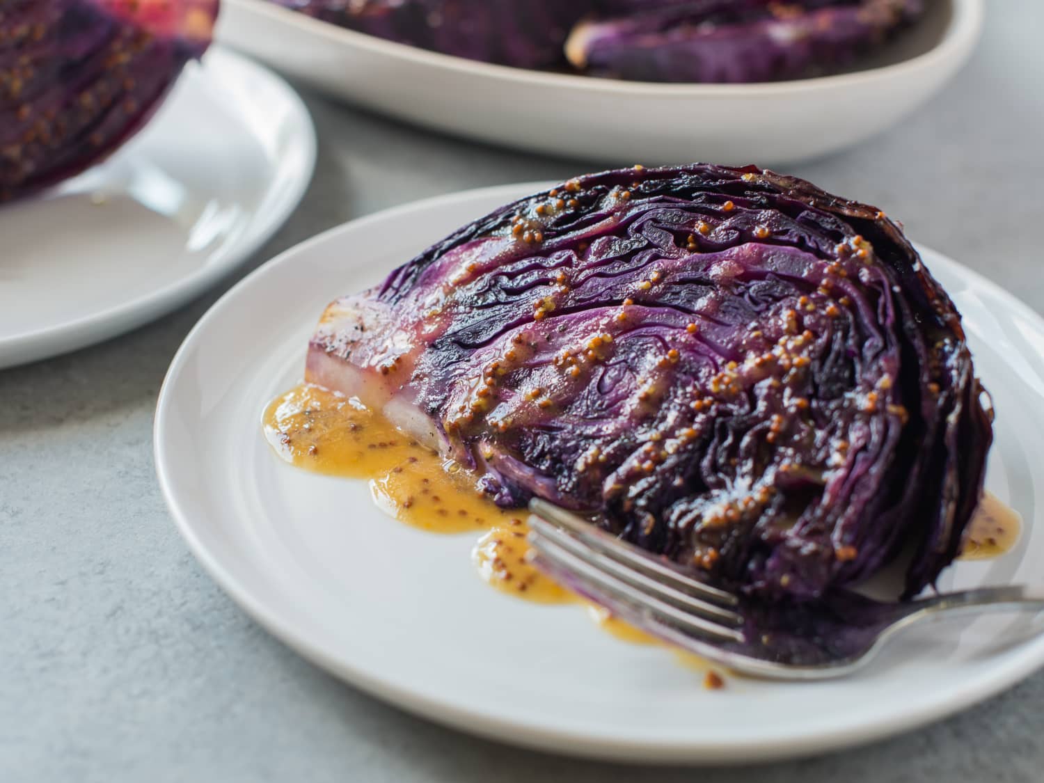 Recipe Roasted Cabbage With Mustard Vinaigrette Kitchn Brush steaks with prepared balsamic glaze. roasted cabbage with mustard vinaigrette