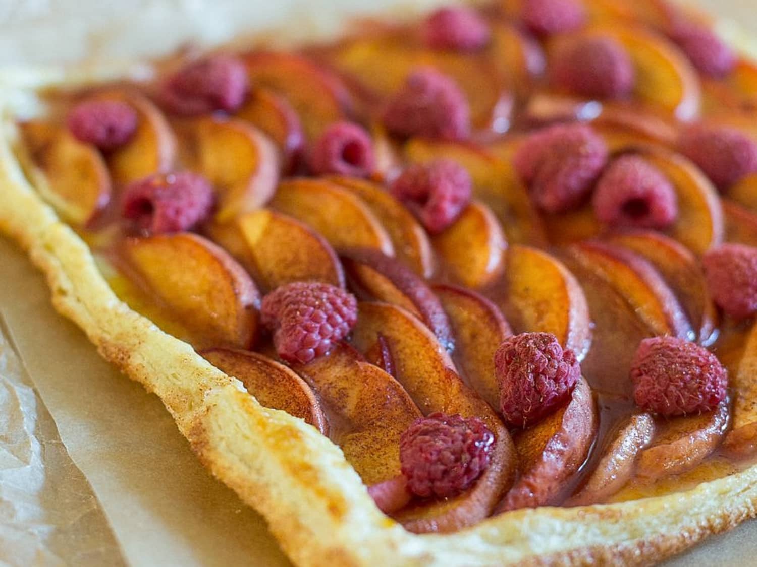 Recipe Peach and Raspberry Tart