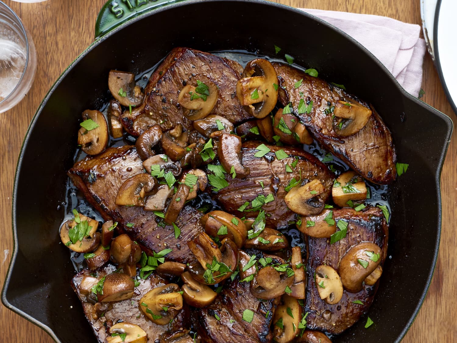 Recipe Easy Balsamic Glazed Steak Tips And Mushrooms Kitchn