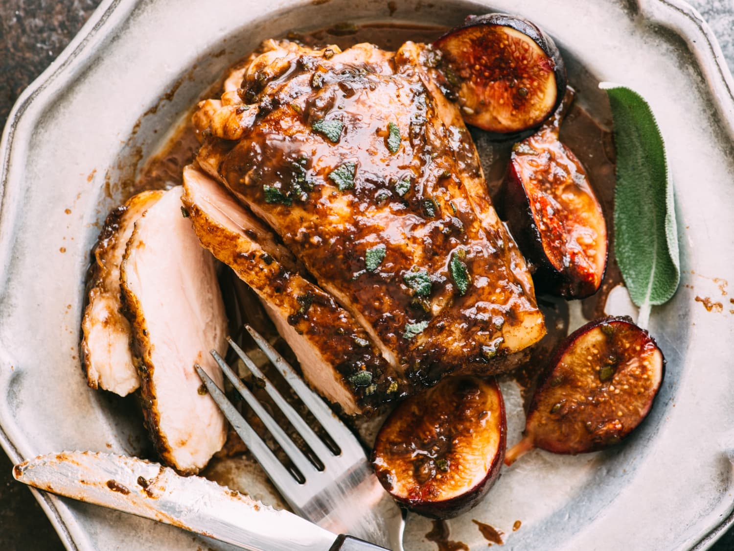 Recipe Balsamic Mustard Glazed Chicken Thighs And Figs Kitchn