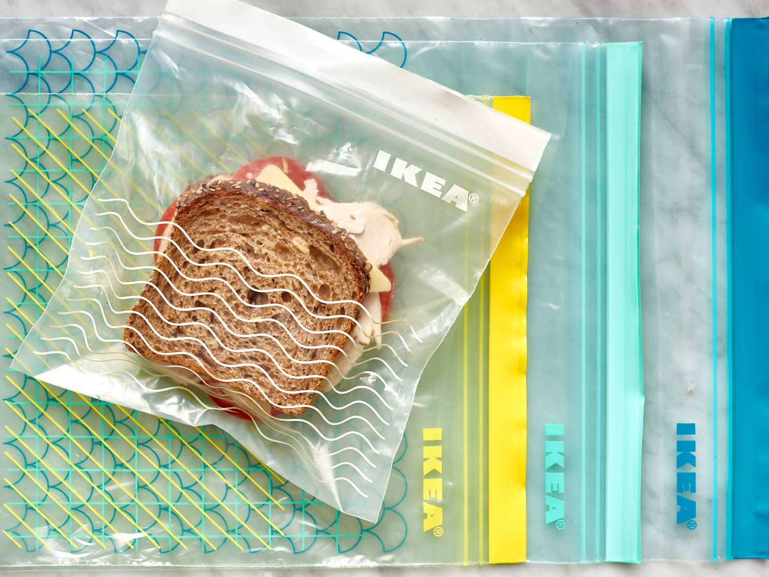 IKEA ISTAD Resealable Bags Plastic Zip lock Resealable Food Sandwich Freezer 