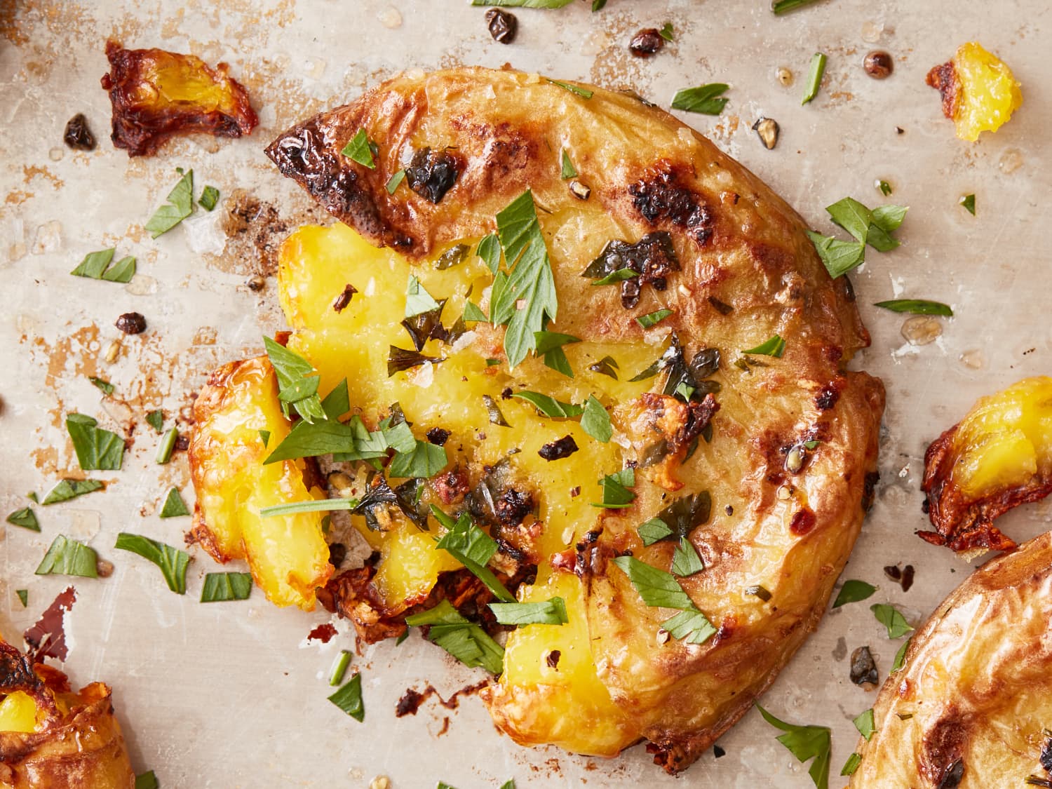 Garlic Butter Smashed Potatoes Kitchn