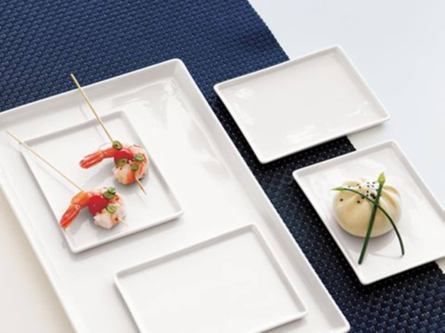 white serving pieces