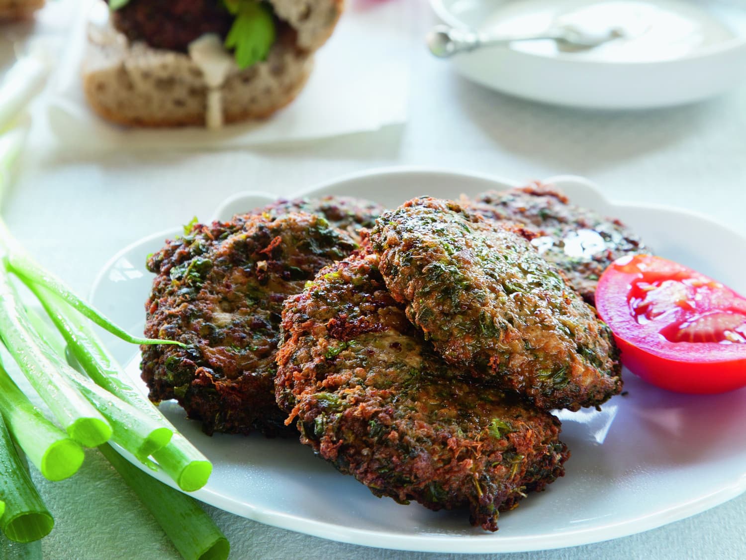 Recipe Syrian Herb And Meat Latkes Ijeh B Lahmeh Kitchn