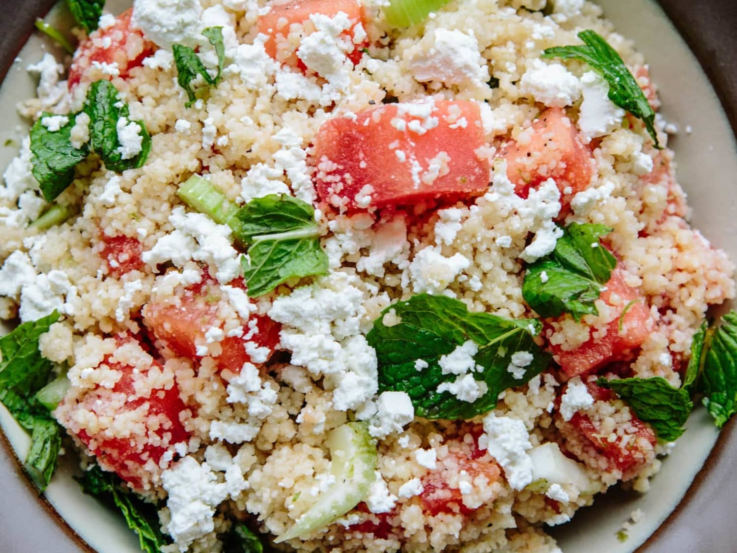 Recipe Minted Summer Couscous With Watermelon And Feta Kitchn