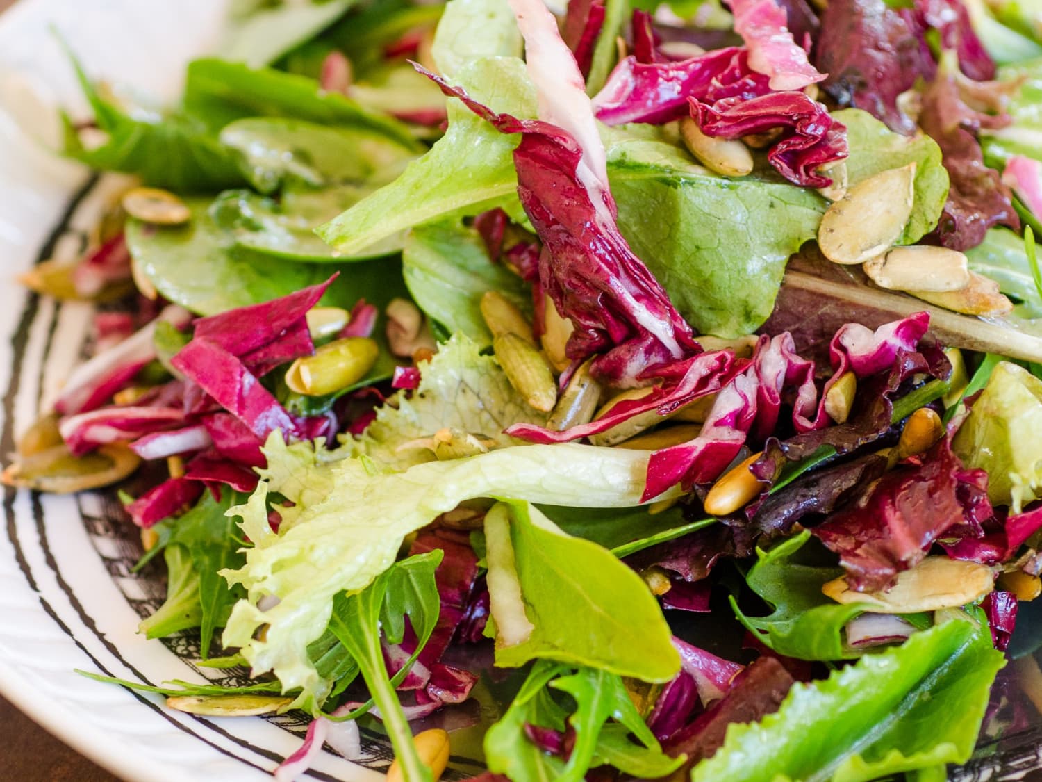 Quick Side Dish Recipe Lemony Green Salad With Radicchio