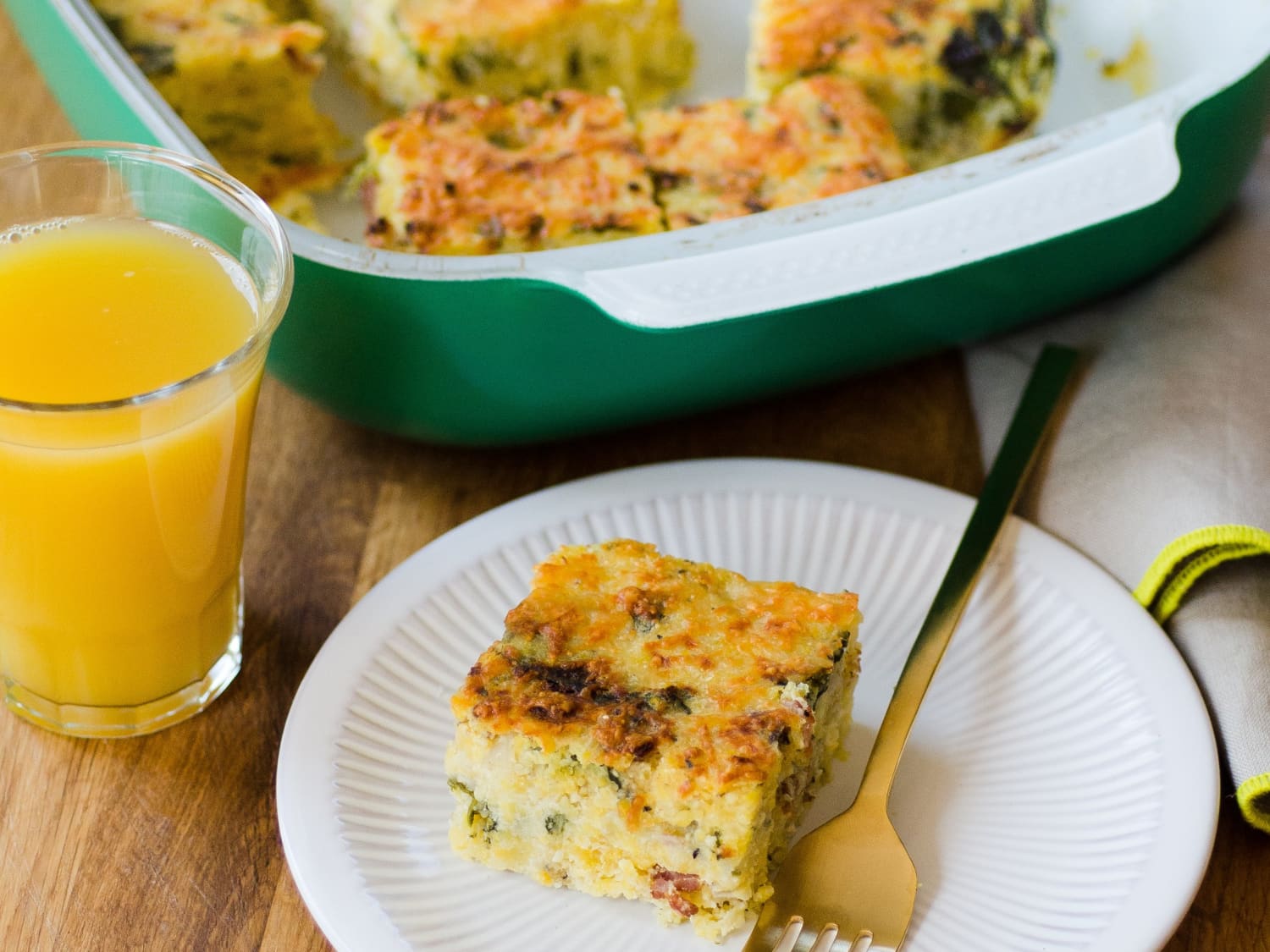 Recipe Breakfast Polenta Squares With Spinach Bacon Kitchn Amazing menu and food for price! breakfast polenta squares with spinach bacon