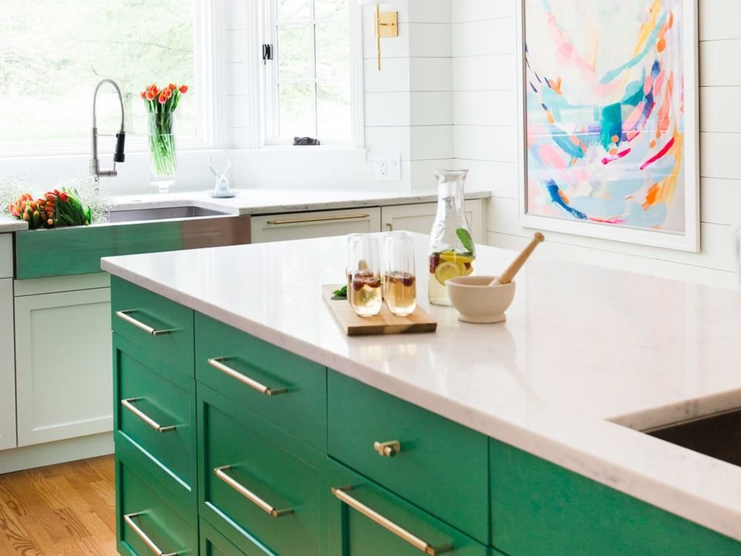 15 Kitchens With Bright Green Cabinets Kitchn