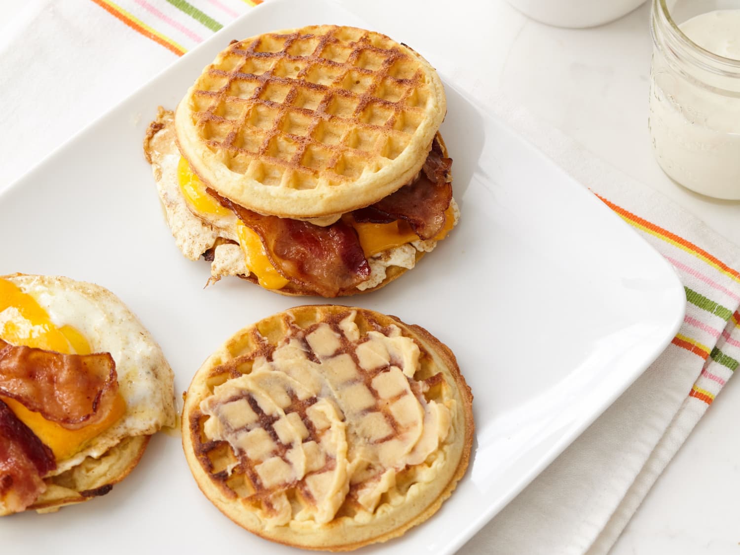 Recipe Waffle Egg Sandwiches With Spicy Maple Butter Kitchn