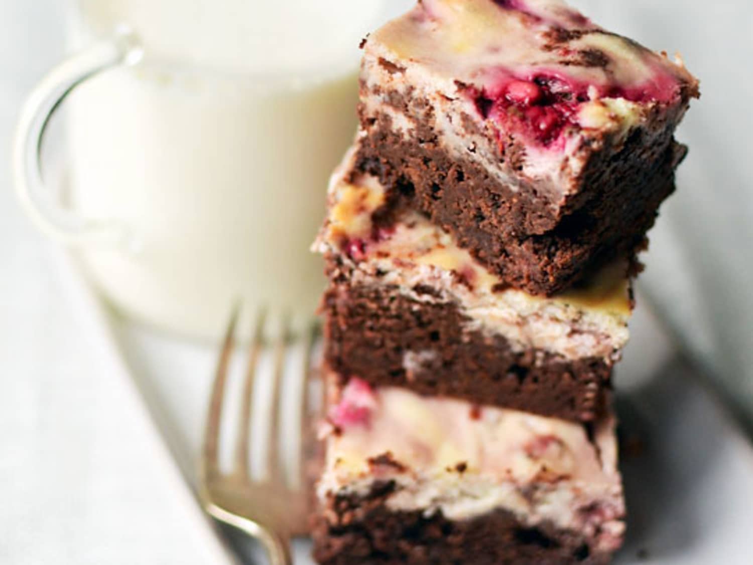 Sweet Recipe Dark Chocolate Brownies With Raspberry Goat Cheese