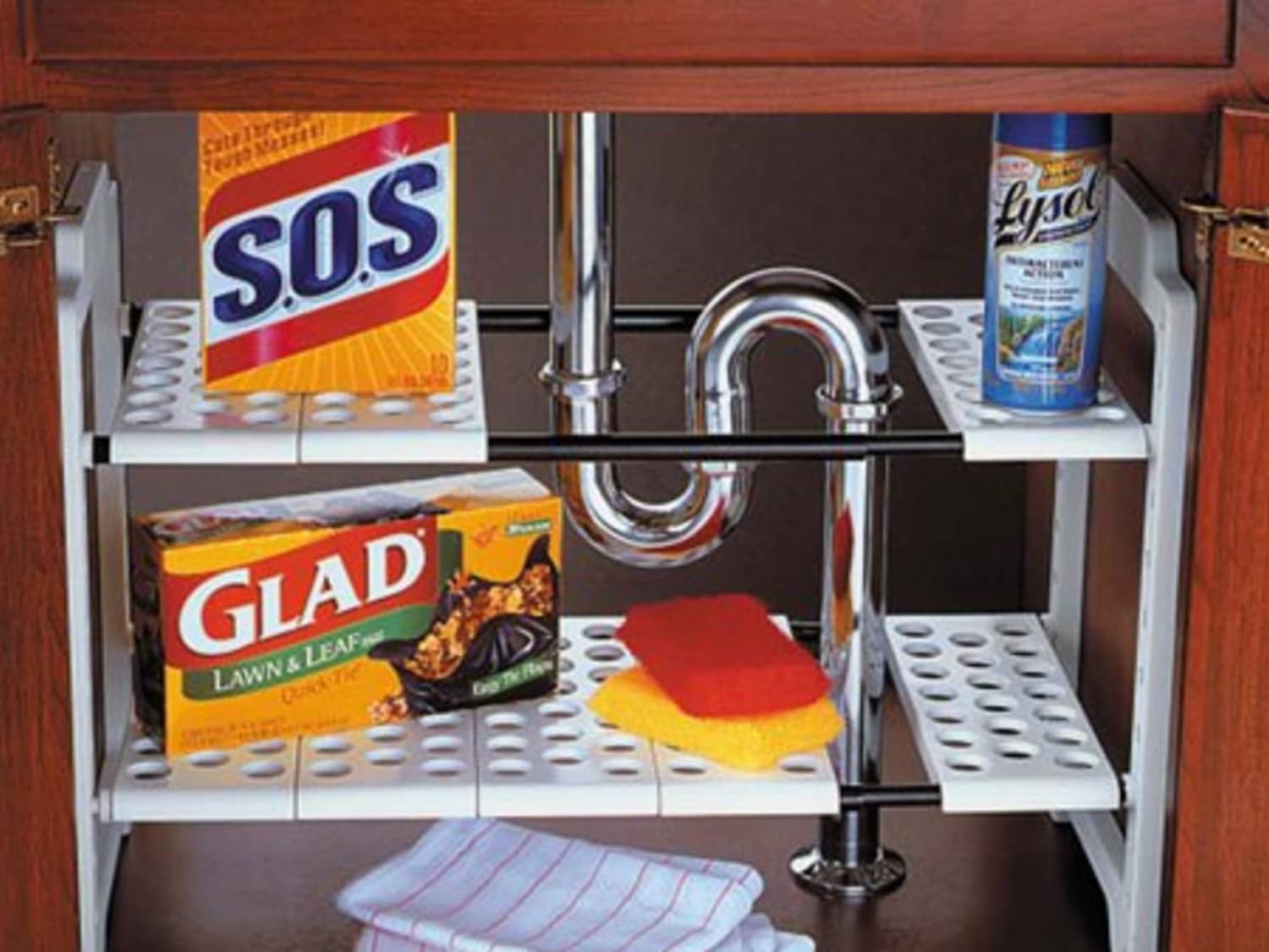 Look! Under-Sink Storage that Fits Around the Pipes