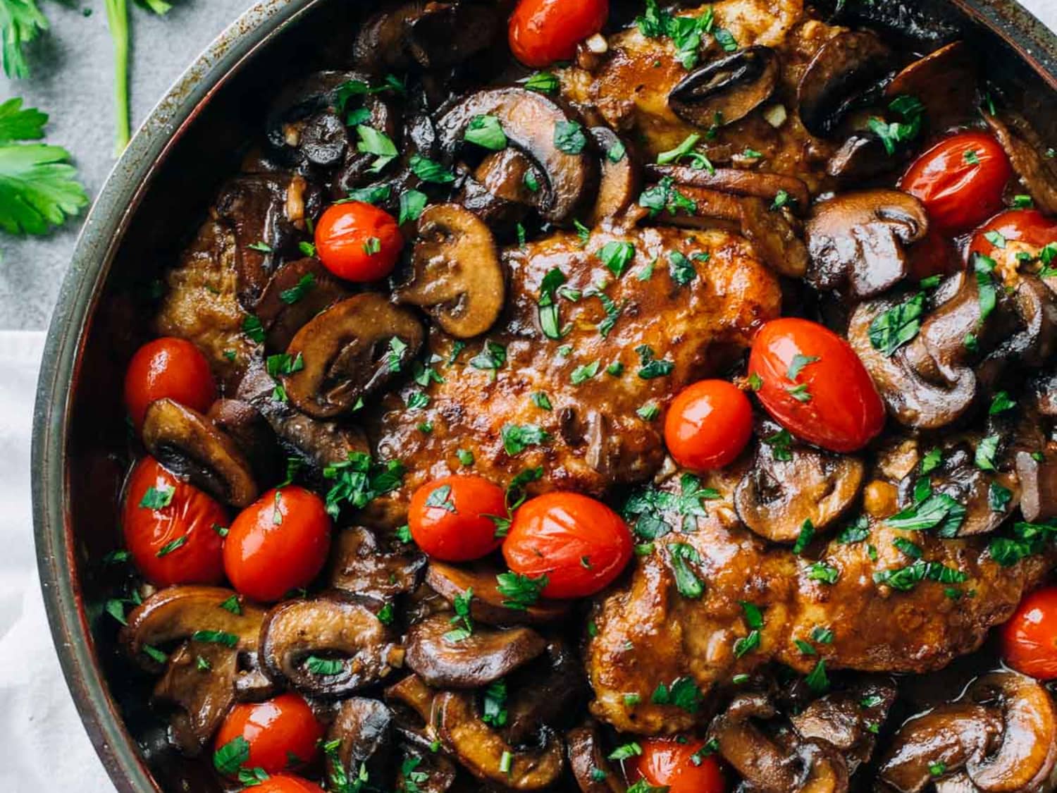 Drunken Chicken Marsala With Tomatoes Recipe Pinch Of Yum Kitchn And i have been craving it ever since. drunken chicken marsala with tomatoes