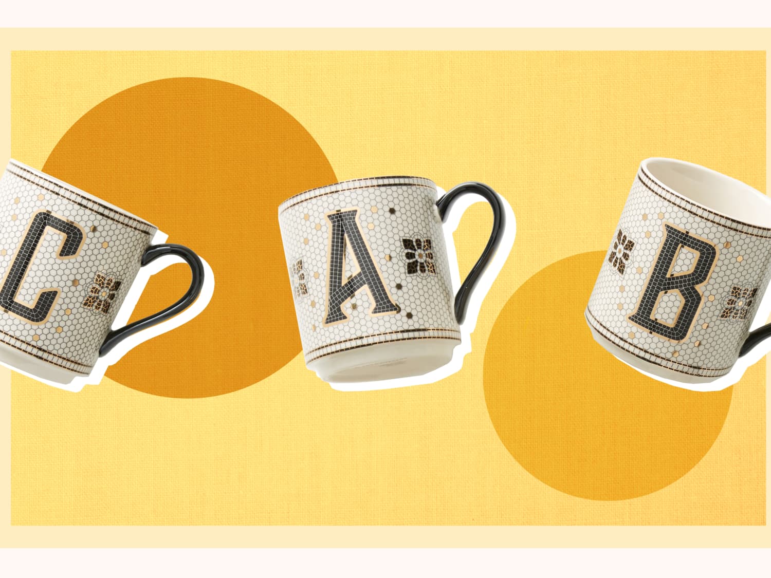 Best Cheap Gift from Anthropologie: Tiled Margot Monogram Mug 