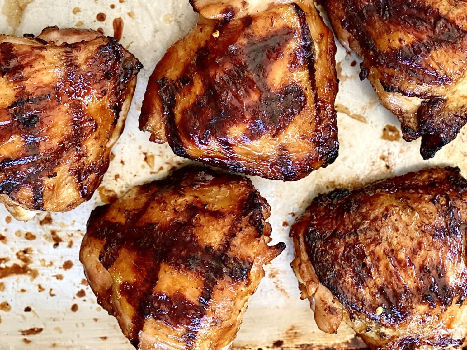 Grilled chicken thighs shop