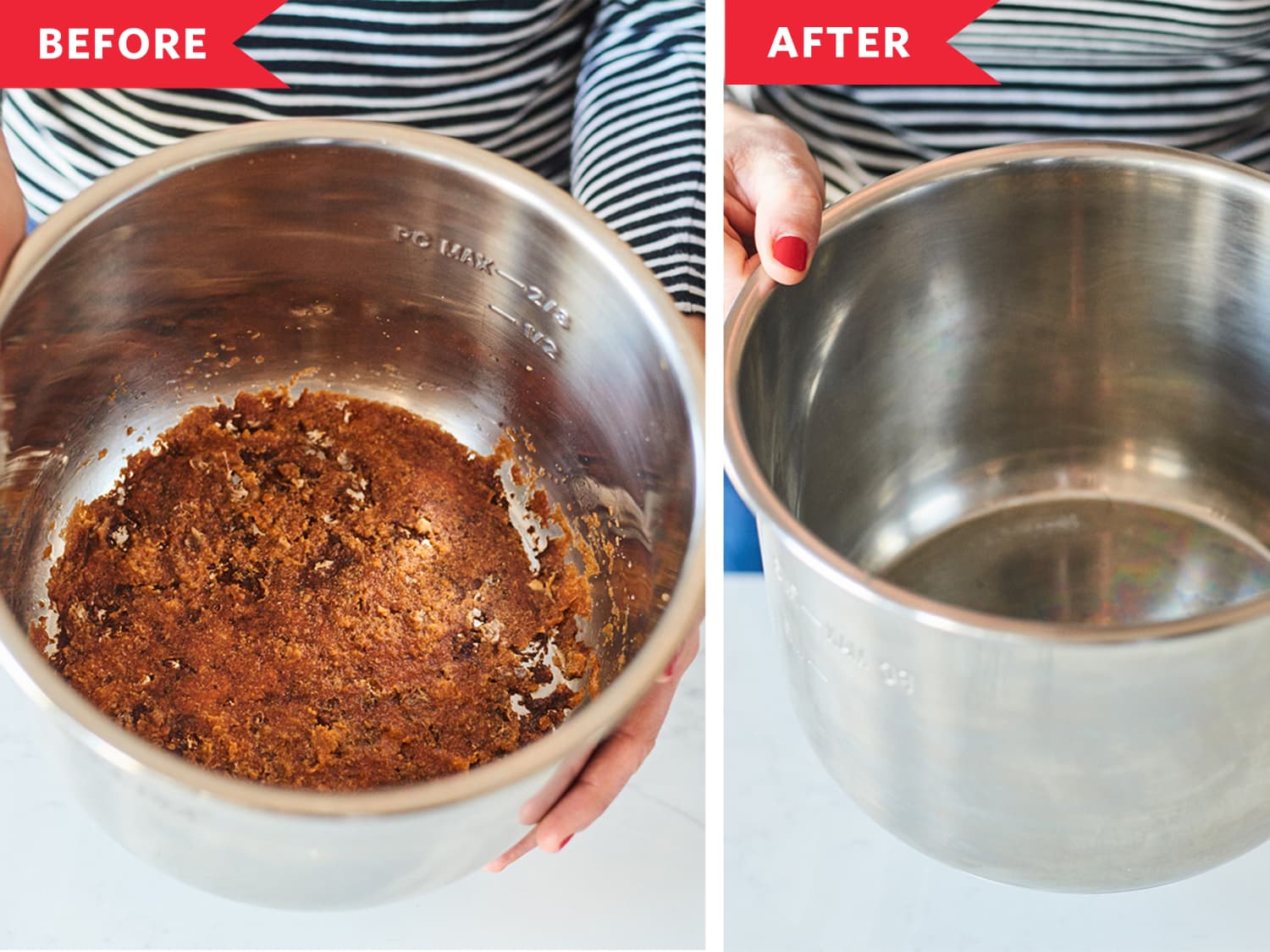 How to clean outlet a burnt instant pot