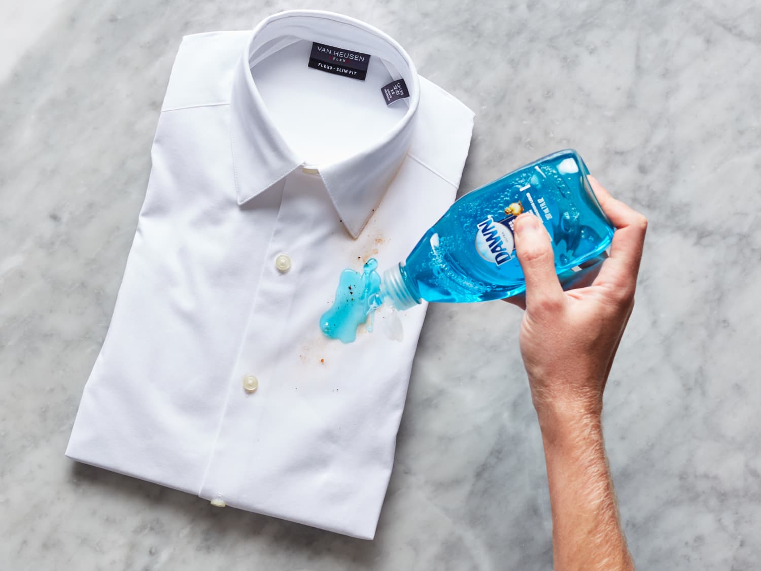 Remove stain on sale from white shirt