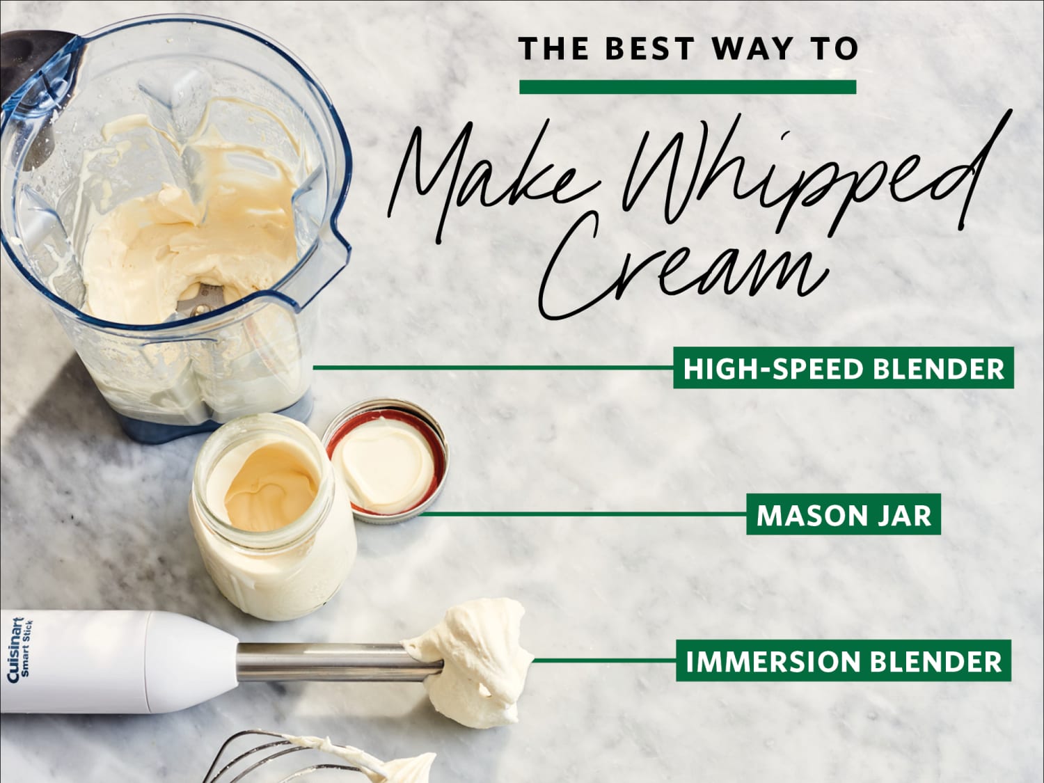 Hand blender for store whipping cream