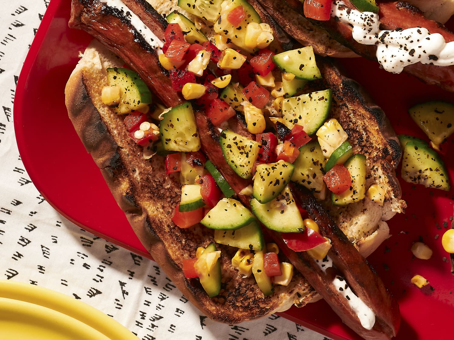 Grilled corn dogs hot sale