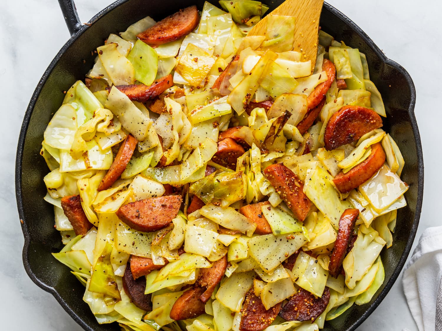Kielbasa and Cabbage Skillet