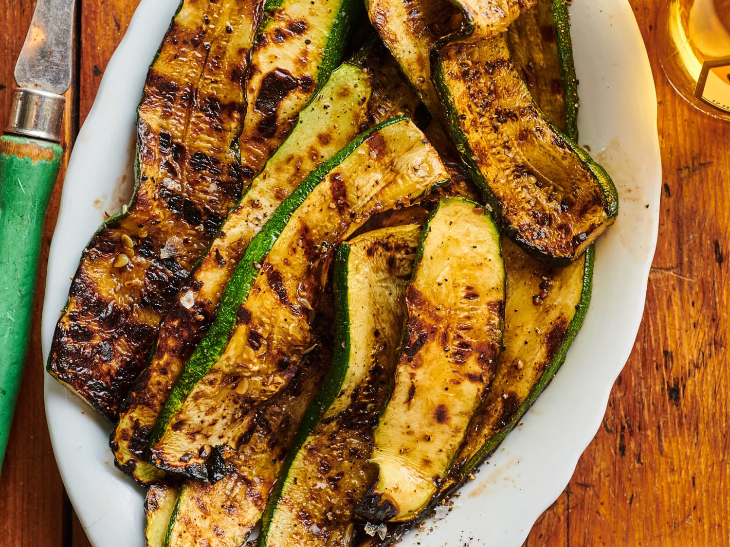 Grilled store summer squash