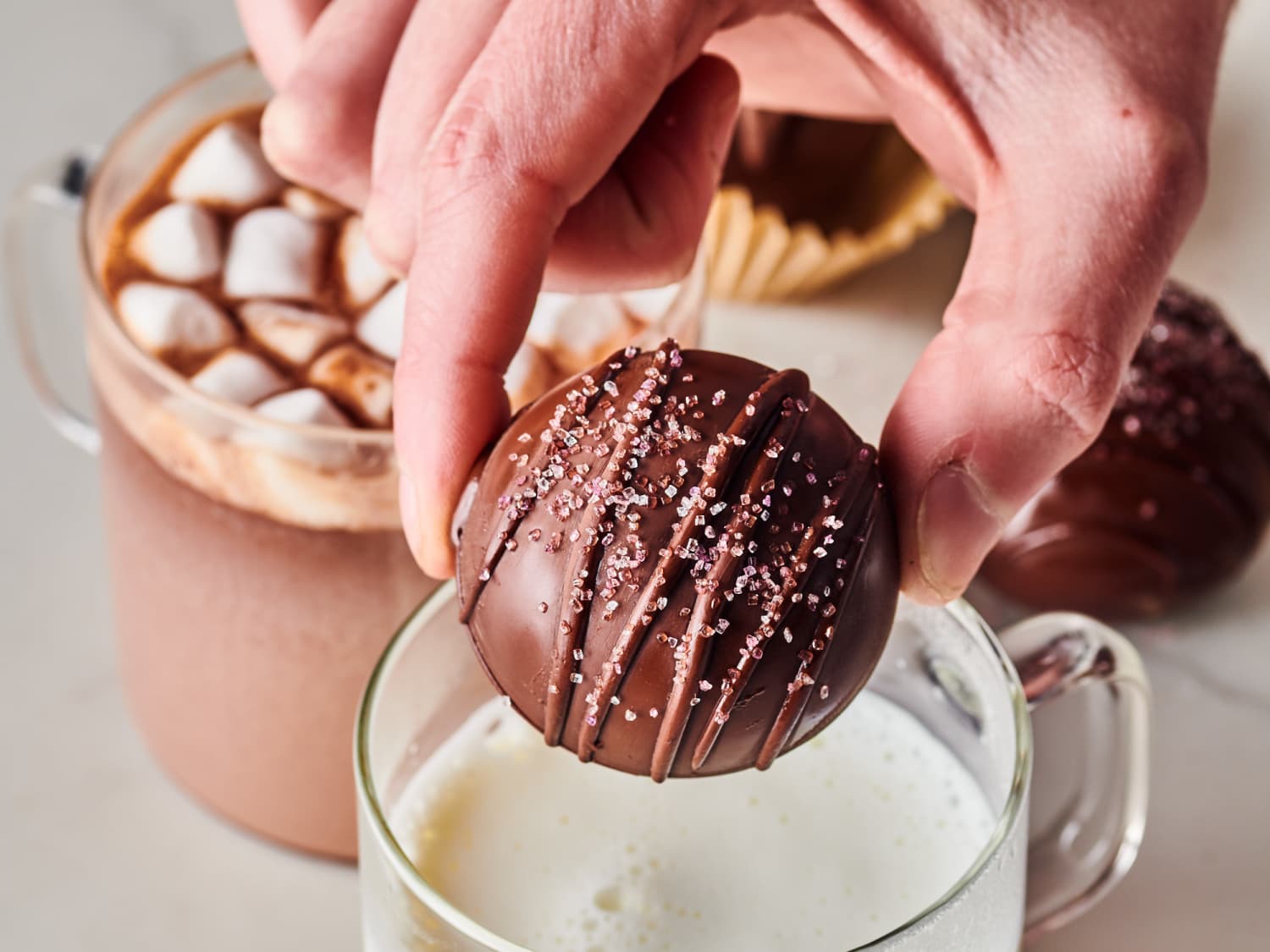 Hot top chocolate bombes