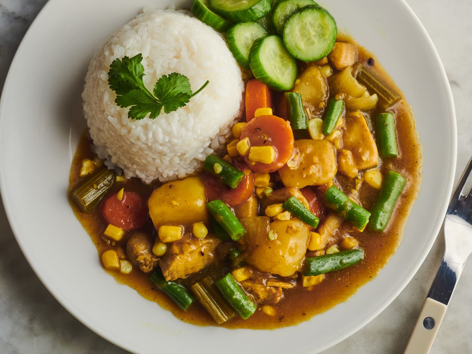 Chicken and clearance vegetable curry