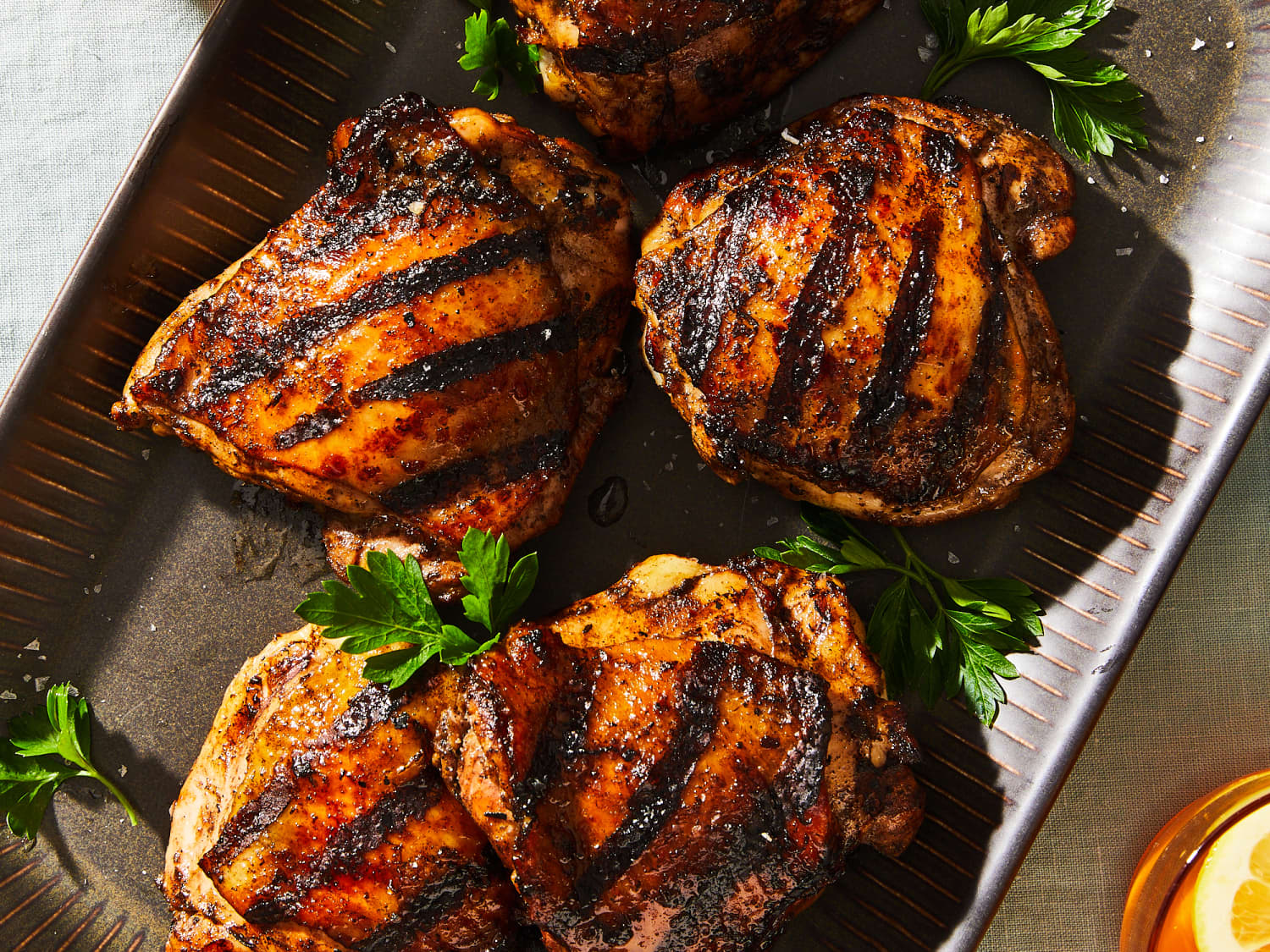 Jerk chicken sales thighs grilled