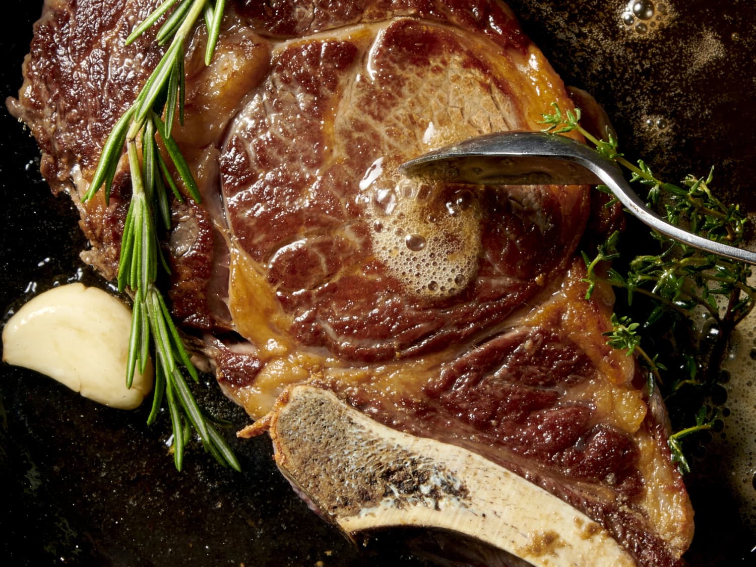 Pan Seared Ribeye with Garlic Butter