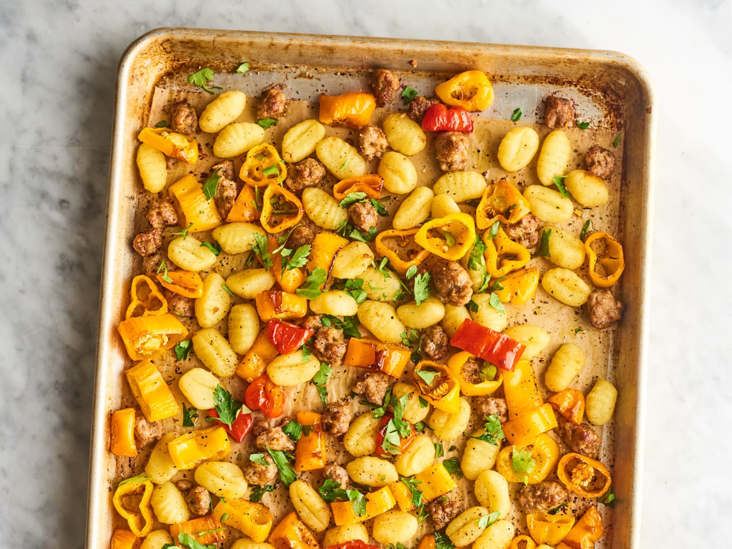 Gnocchi online and sausage
