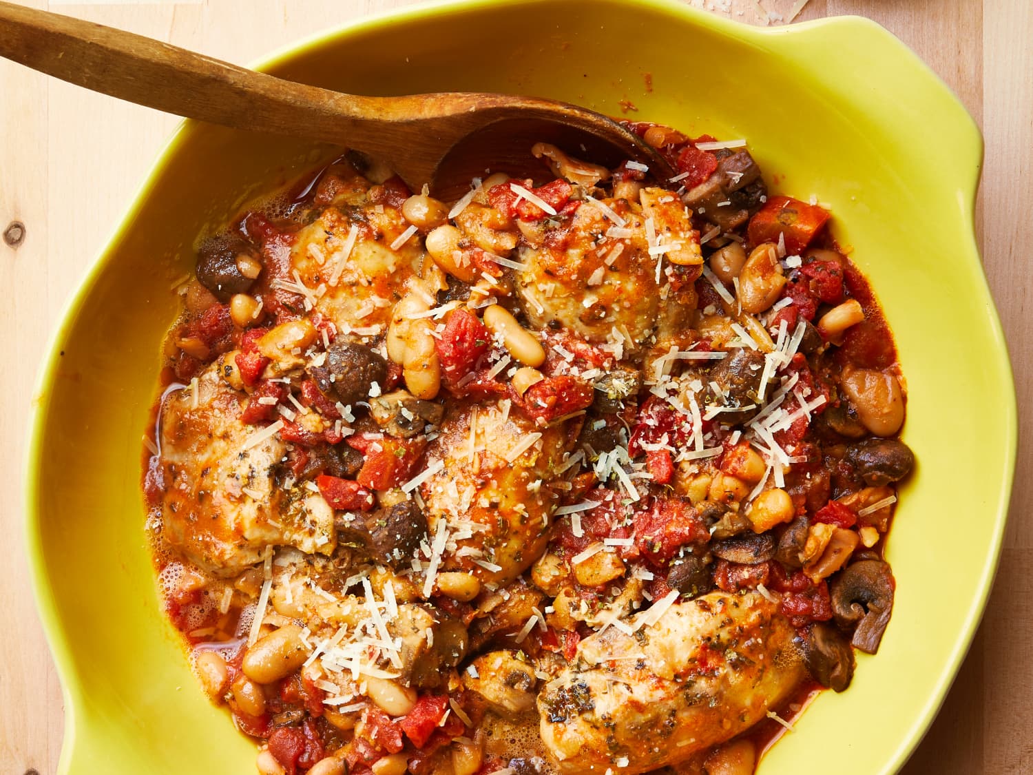 Instant Pot Freezer Meal Tuscan Chicken with White Beans and Mushrooms