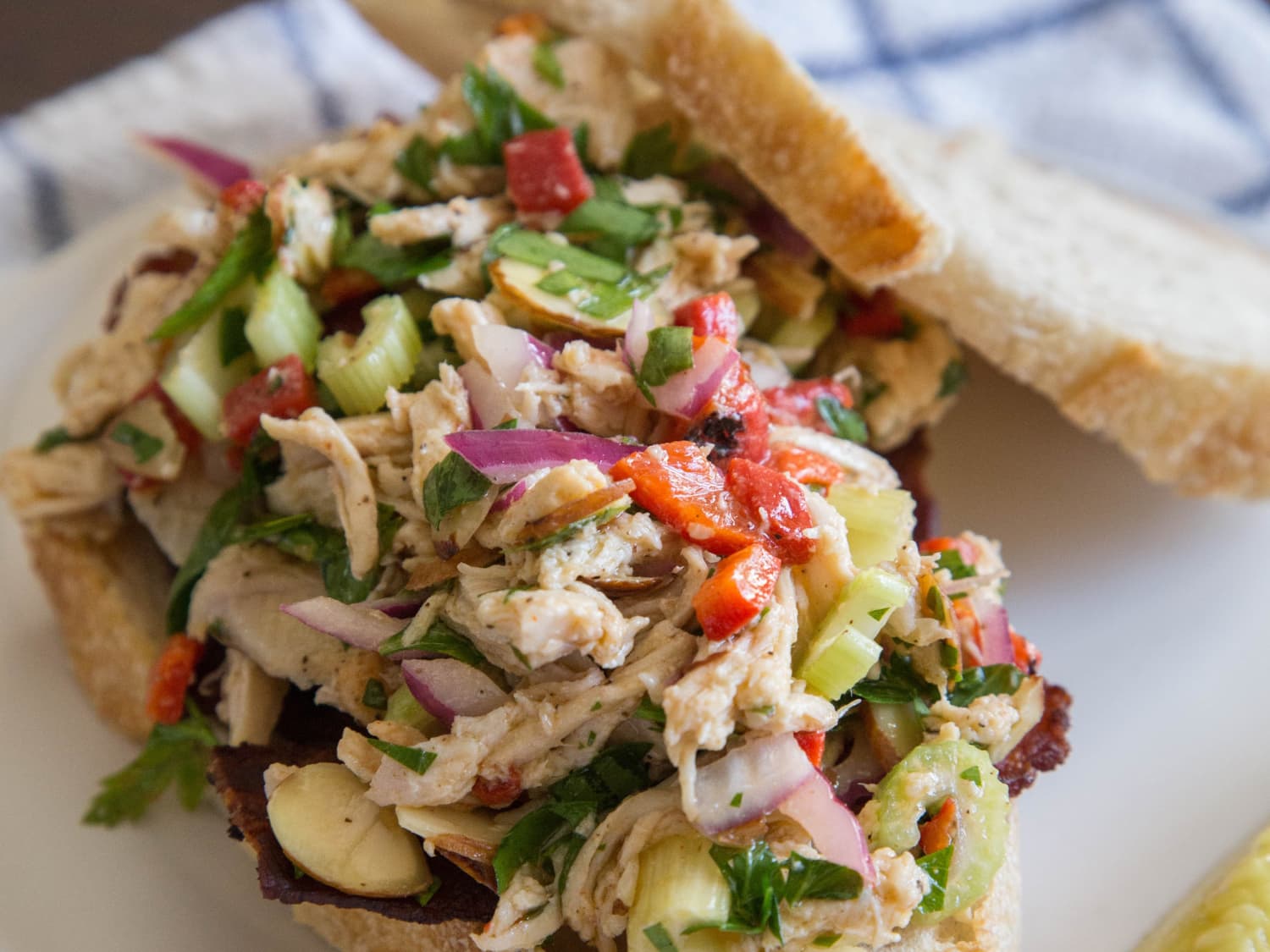 chicken egg salad (no mayo) Suzie