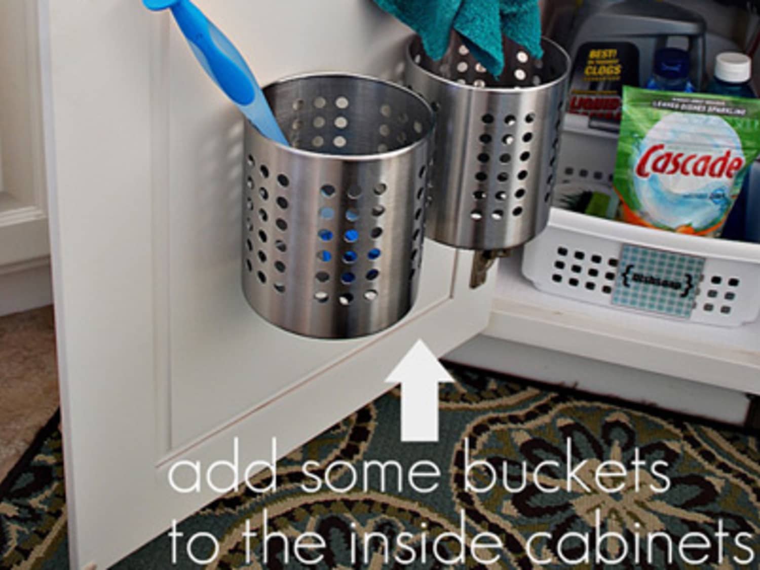 Sponge holder inside cabinet sales