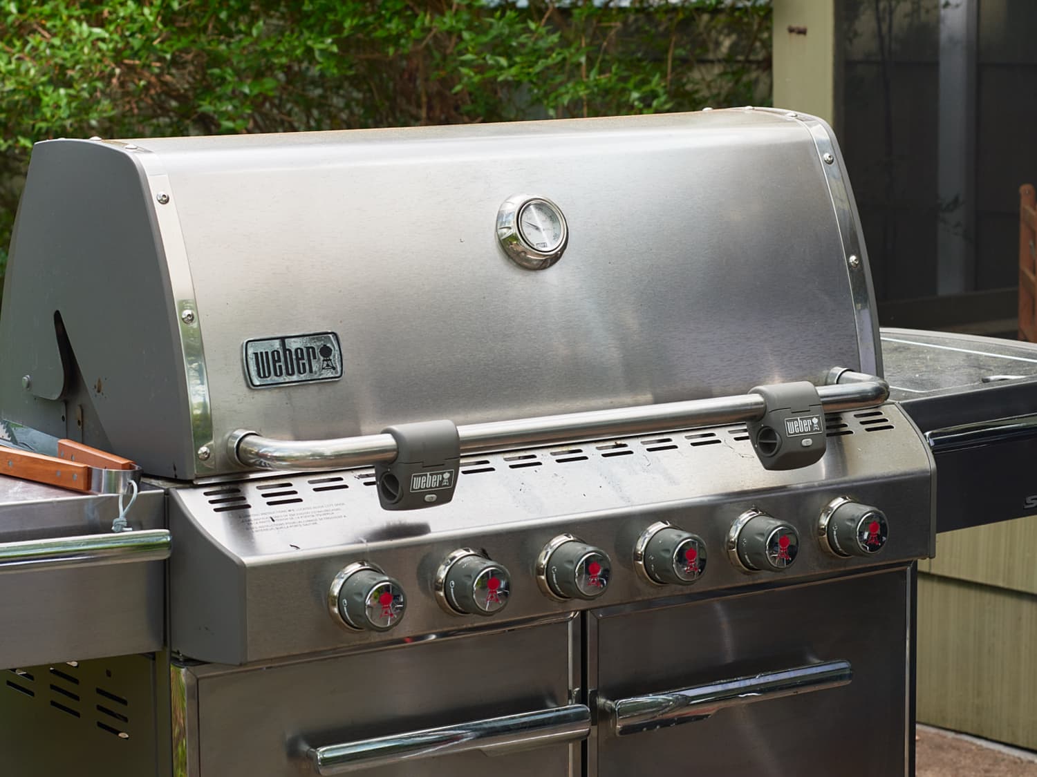 Using propane shop grill