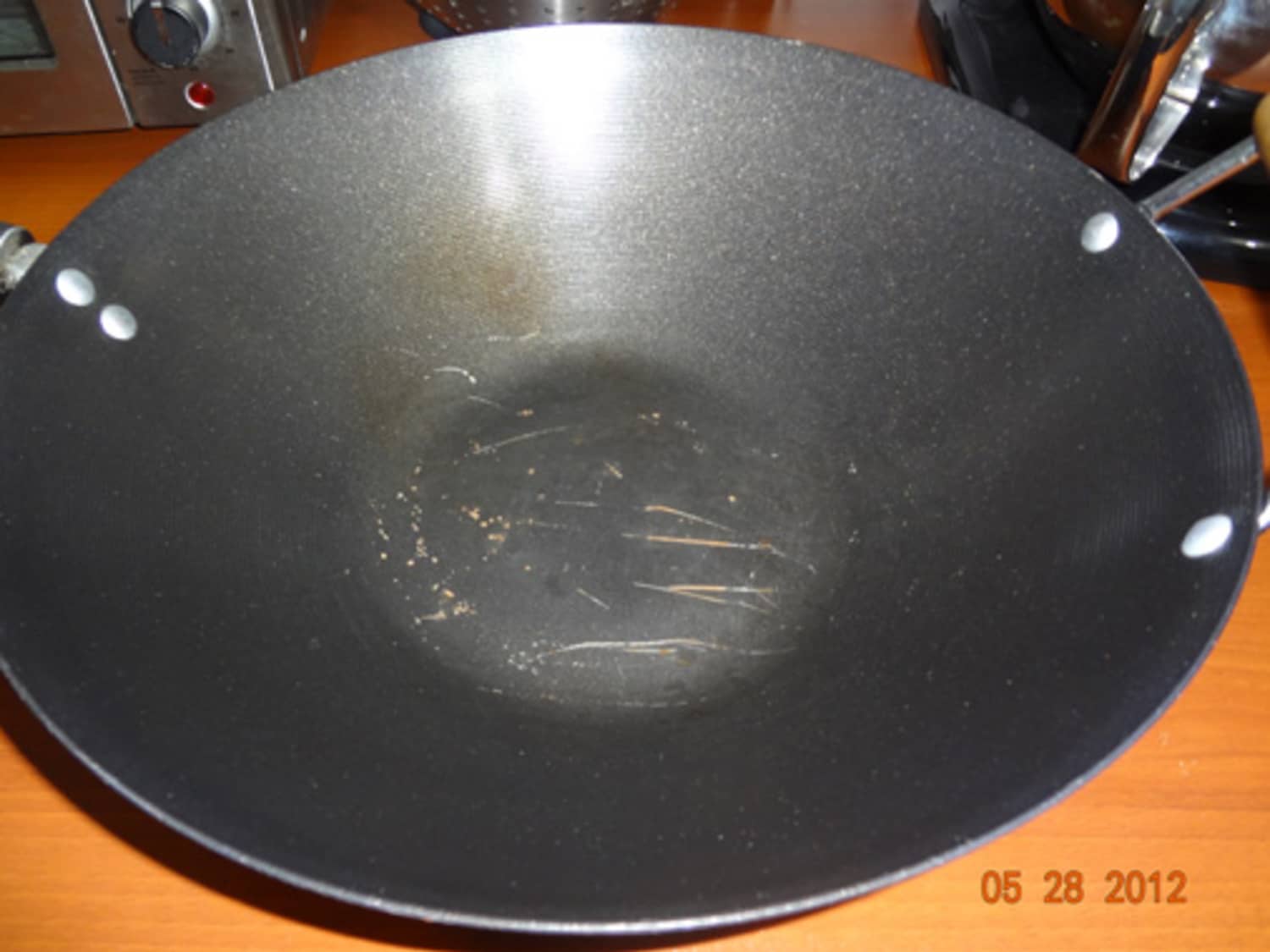 black coating coming off wok