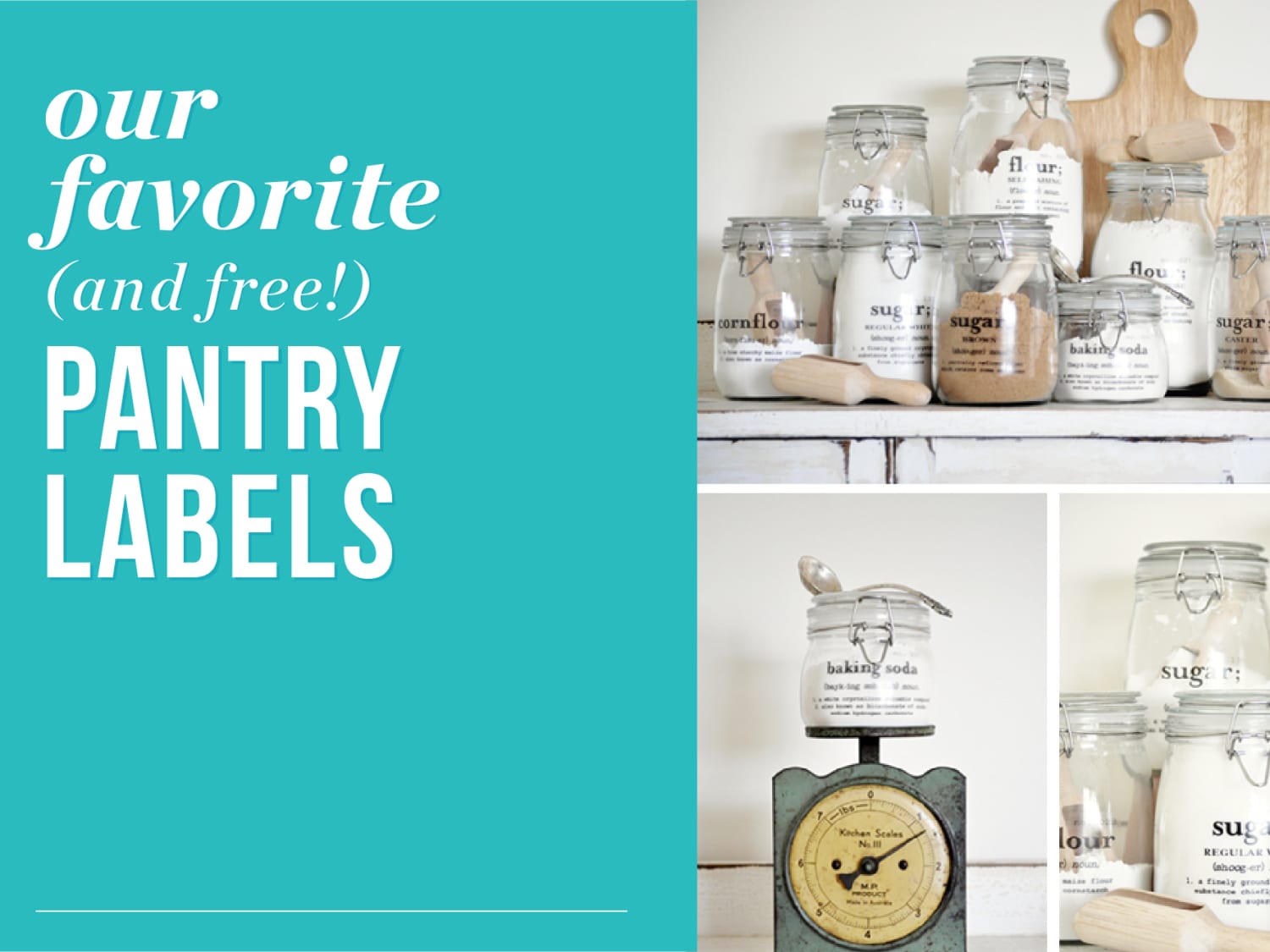 Kitchen Storage Jars & Containers Home & Living Custom Kitchen Labels 6 ...